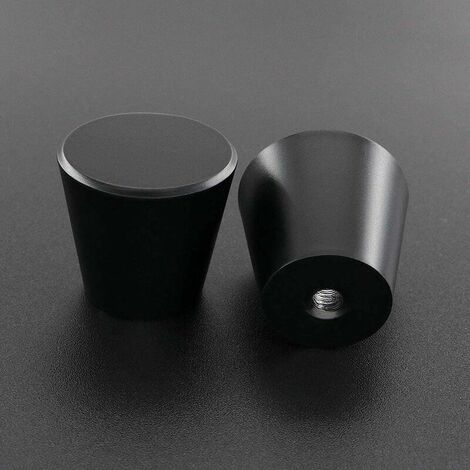10 Pezzi Maniglia per Mobili Cono Nero Manopole Coniche per Mobili Moda Durevole, per Ante di Guardaroba, Ante di Armadi Decorativi, Camera da Letto, Bagno, Cucina, Soggiorno—Nero