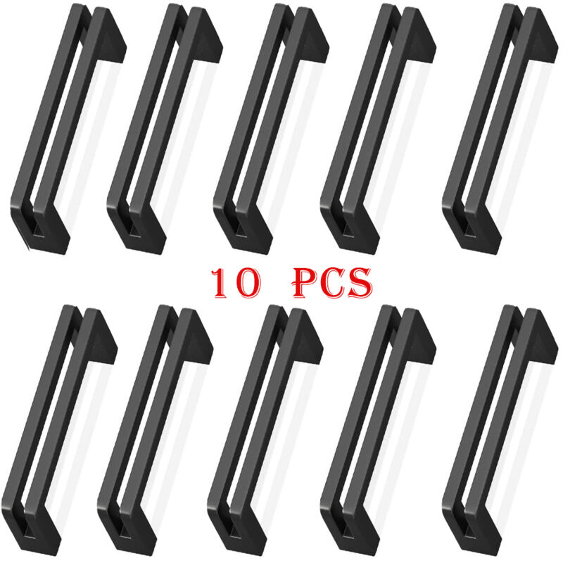 Image of 10 pezzi Maniglia per mobili Distanza centrale 96 mm Maniglia per porta da cucina nera Maniglia per barra per mobili Maniglia da cucina nera per