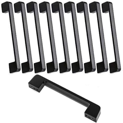 10 pezzi Maniglia per mobili Maniglia per mobili da cucina Maniglia per armadietto 160 mm Nero, Maniglie per mobili da cucina scure Moderne in lega di zinco con viti Pratiche e comode