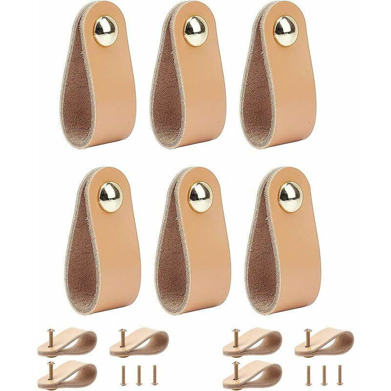 Bares - 10 pezzi Maniglie per porte in pelle