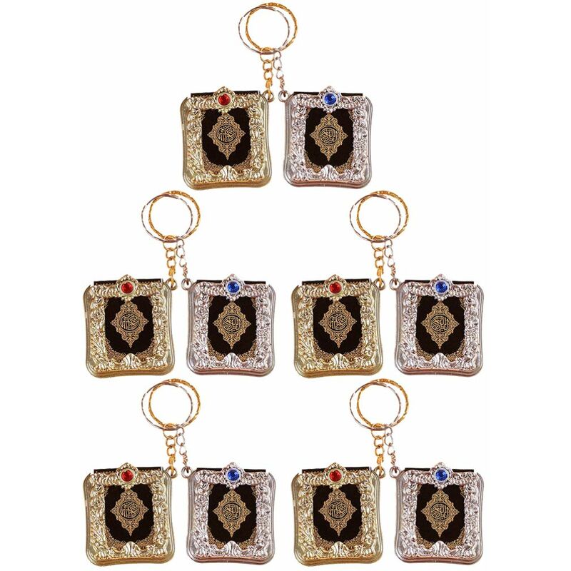 10 pezzi mini arca libro del Corano portachiavi