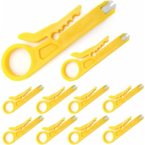 10 pezzi Mini spelafili/Crimpatrice per cavi di rete/Spelafili di rete/Tagliabordi per cavi di rete RJ45 Cat5/6, cavi dati telefonici, cavi UTP per computer