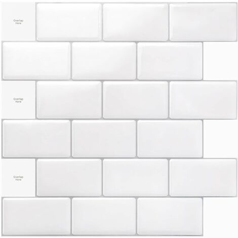 PIASTRELLE ADESIVE DECORATIVE PER CUCINA BAGNO SCALE 10 X 10 SET 24 PEZZI