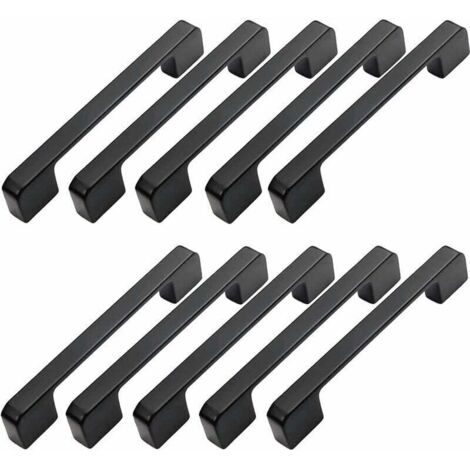 10 pezzi Poignée Meuble Entraxe 160mm-Poignée Porte Cuisine Noire Poignee Barre Meuble Poignee De Cuisine Noire 160mm