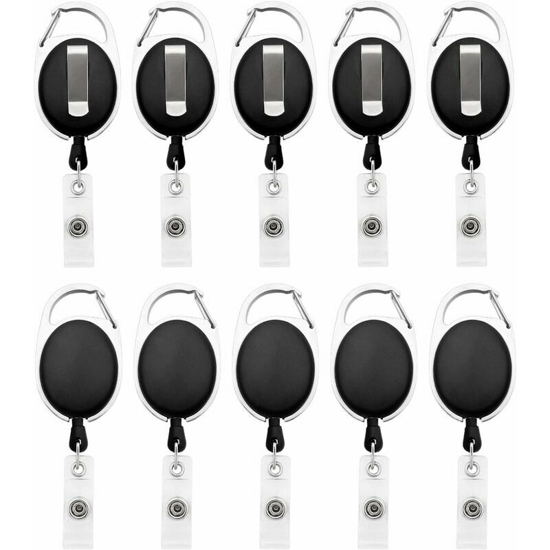 FVO - 10 pezzi Portacarte con clip da cintura con
