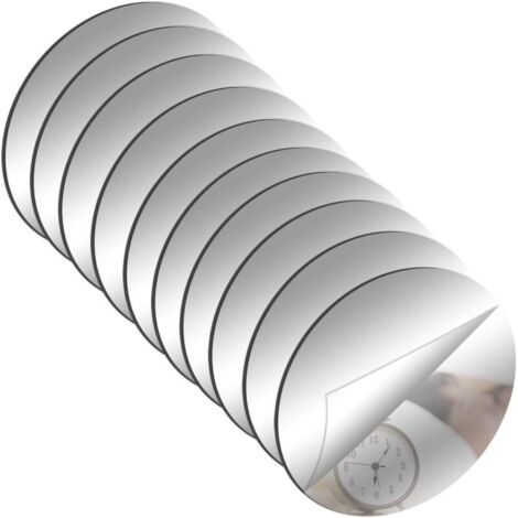 10 pezzi Specchio da parete rotondo da 10 cm Specchio acrilico autoadesivo Specchio da parete rimovibile