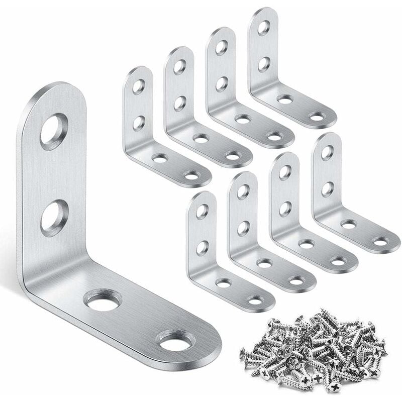 13treize - 10 Pezzi Staffa Angolare - 40mmx40mm