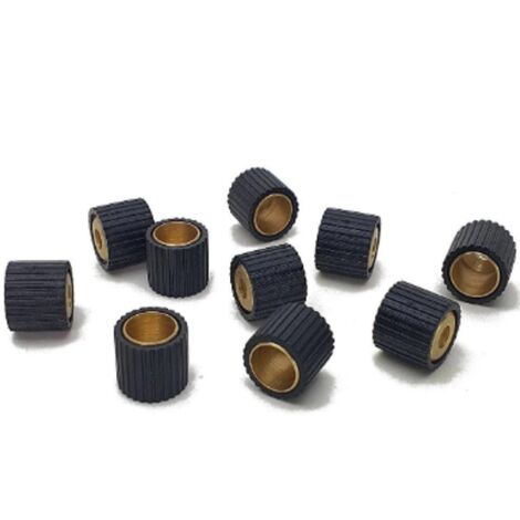 10 PEZZI - SUPPORTO REGGIPIANO RIVESTITOIN GOMMA NERA PER CRISTALLI - CORPO IN OTTONE SENZA PERNO