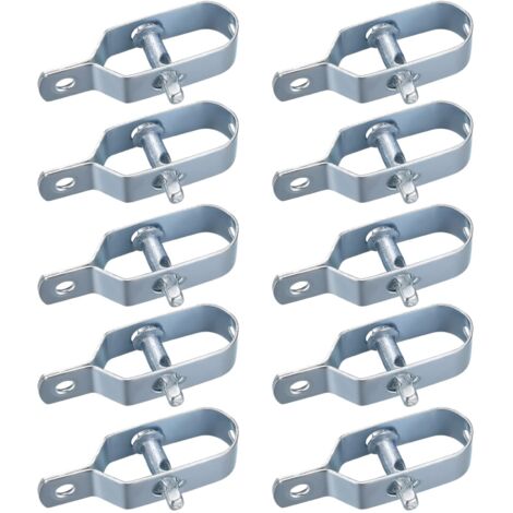 10 pezzi tenditore per fune metallica, tenditore per recinzione, tenditori per filo spinato, kit di connettori per tenditore per fune metallica per filo di tensione (colore argento)