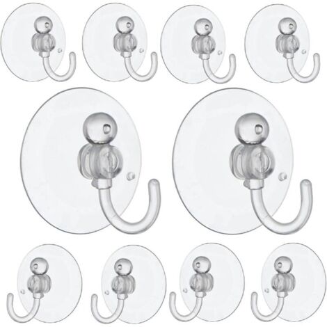 (10 pezzi) Ventose in plastica trasparente, 25 mm (1 pollice) - Confezione da 10