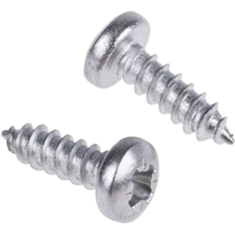 10 PEZZI - VITI PER LAMIERA CON TESTA AGOCCIA DI SEGO E IMPRONTA A CROCE - AUTOFILETTANTI E ZINCATE 5,5X25MM