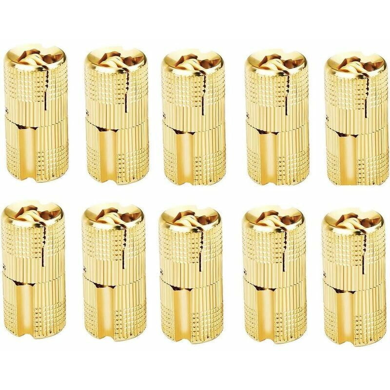 Dazzler - 10 pièces 10MM pur cuivre caché charnière fendue cylindrique charnière cylindrique, laiton caché charnière caché baril charnière,Pour