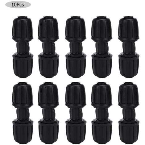 10 Pices Connecteur D'eau Droit Raccord D'irrigation Goutte Goutte de Jardin pour quipement D'arrosage de Tuyau PE 16mm