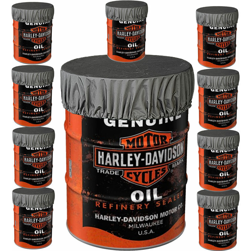 10 pièces Couvercle de baril Polyester housse de protection baril de pétrole baril de pluie de 60cm pour baril de 200L