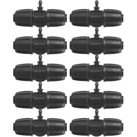 10 pices de Haute qualite 16mm 4/7 connecteur de barbel de Verrouillage de Jardin pour l'irrigation de Jardin de Tuyau PE