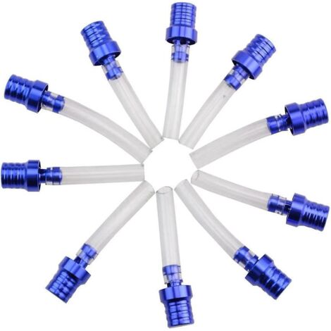 10 Pices/ensemble Bouchon De Rservoir D'essence De Carburant De Moto (bleu), Tuyau De Reniflard D'aration De Valve Pour Atv Pit Dirt Bike Tube Mot