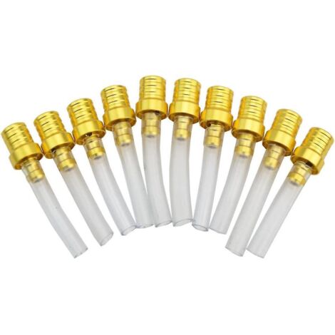 10 Pices/ensemble Bouchon De Rservoir D'essence De Carburant De Moto (or), Tuyau De Reniflard D'aration De Valve Pour Atv Pit Dirt Bike Tube Moto