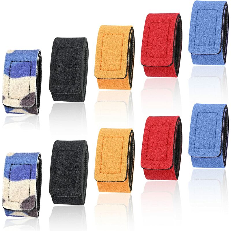 10 Pièces Sangles de Canne à Pêche, Ternel,Supports de Canne à Pêche Fixes, Accessoire Velcro pour Canne à Pêche