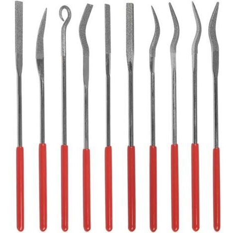 10-Piece Alloy Needle File Set for Grinding and Repairing Molds, 150 Grit File Kit for Precision Work, DIY Model Making