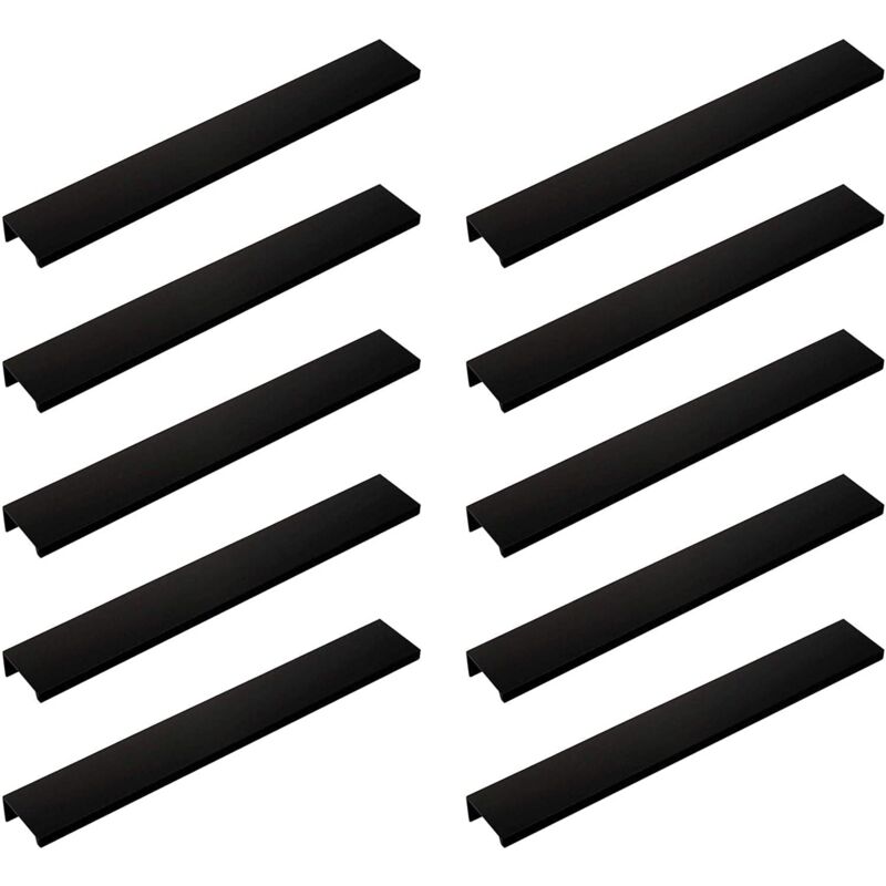 10 piece Black Handle Black Furniture Handle - Invisible Handle Black Kitchen Furniture Handle Black Furniture Handle integrated kitchen door handle