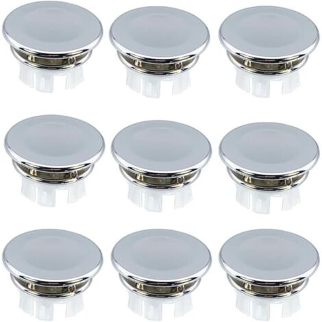 10-Piece Sink Overflow Cover Set, Round Sink Overflow Stopper, Kitchen Overflow Cover, Sink Overflow Stopper