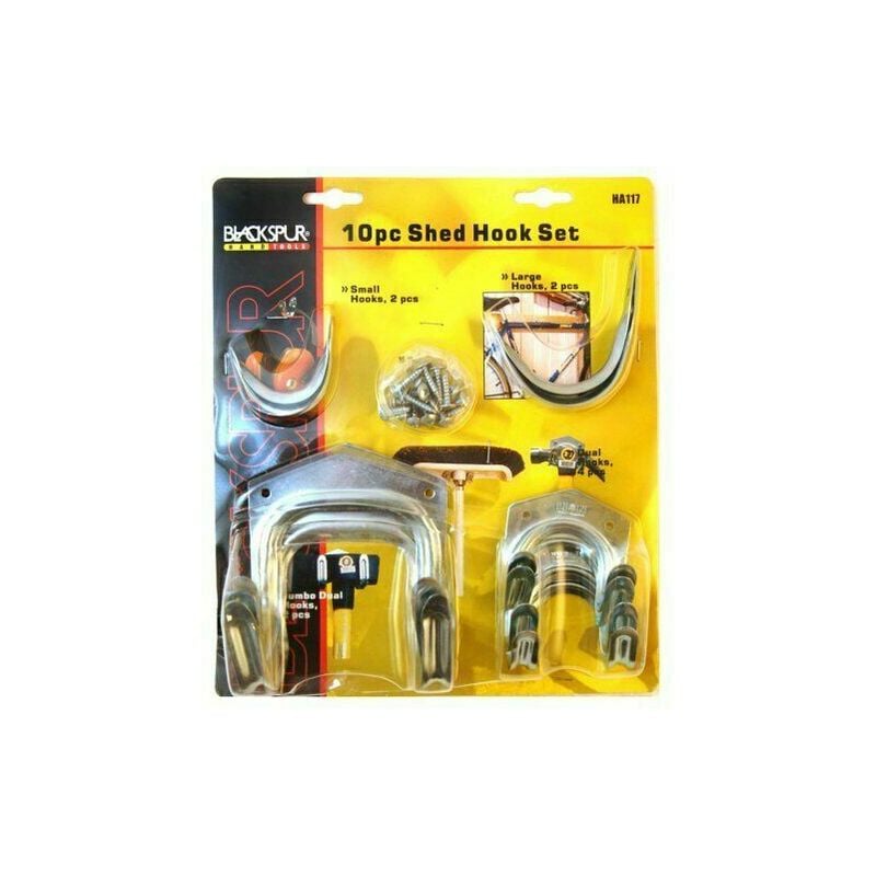 10 Piece Steel Storage Hook Set