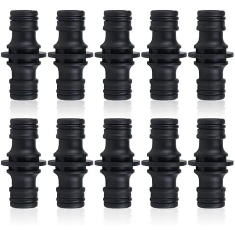 10 Pièces 1/2 Pouce Double Fiche Pièce Raccordement Rapide et Facile pour Tuyaux D'arrosage Noir Connecteur Tuyau Arrosage Raccorder Des Outils de Jardin -