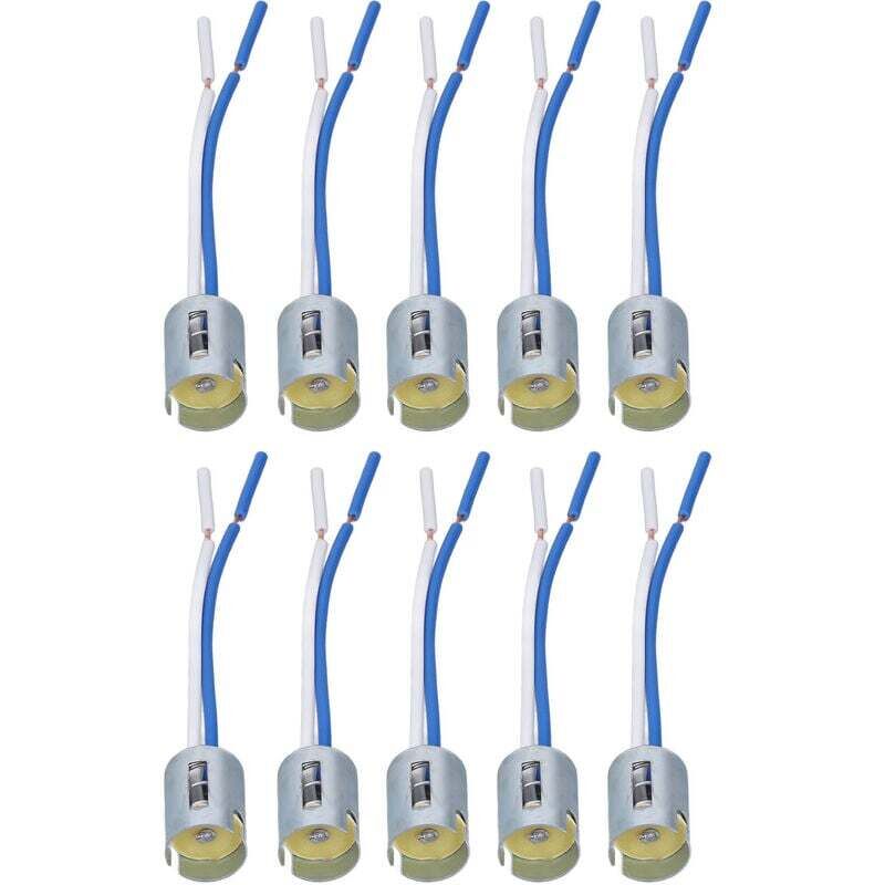 10 pièces 1156 douilles d'ampoule support de clignotant LED avec harnais 3,5 pouces DC 12V Flexible