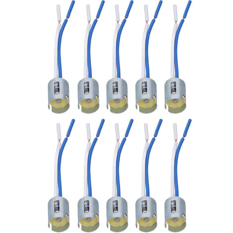 10 pièces 1156 douilles d'ampoule support de clignotant LED avec harnais 3,5 pouces DC 12V Flexible
