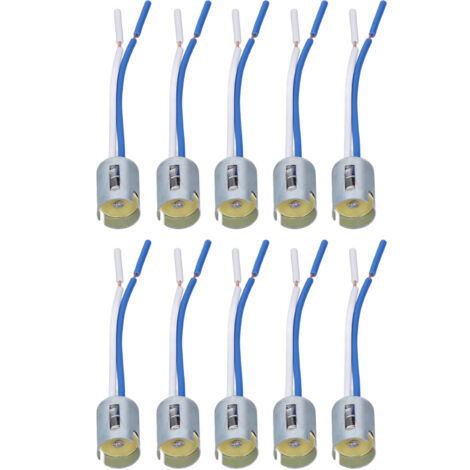 10 pièces 1156 douilles d'ampoule support de clignotant LED avec harnais 3,5 pouces DC 12V Flexible
