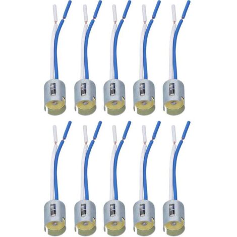 10 pièces 1156 douilles d'ampoule support de clignotant LED avec harnais 3,5 pouces DC 12V Flexible