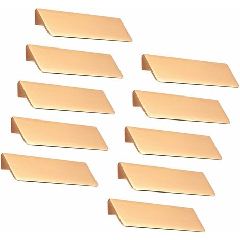 10 Pièces 128mm Entraxe Boutons de portes Cuisine Armoire Porte Poignées Placard Tiroir Chambre Meubles Tirer, Alliage D'aluminium, Avec des Vis, Or