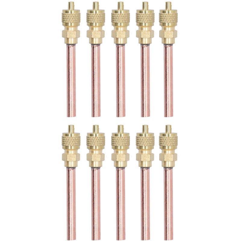 Cryfokt Valve de Service de Plomberie 10 Pièces Valve de Recharge Facile à Installer pour la Réparation de la Climatisation Domestique - Jeffergarden