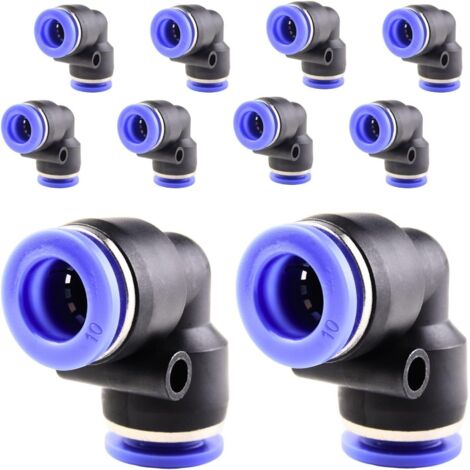 10 pièces 16 mm répartiteur en Y à 3 voies, raccord pneumatique, rapide plastique raccords Push to Connect, adaptateur de conduite d'air PY - PV-10mm