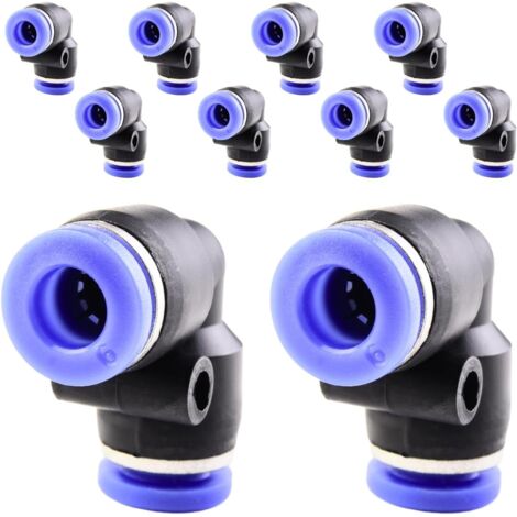 10 pièces 16 mm répartiteur en Y à 3 voies, raccord pneumatique, rapide plastique raccords Push to Connect, adaptateur de conduite d'air PY - PV-6mm