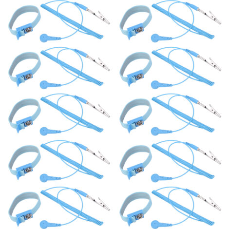 10 pièces 1.8M x 2.0MM Bracelet antistatique mise à la terre décharge électrostatique dragonne