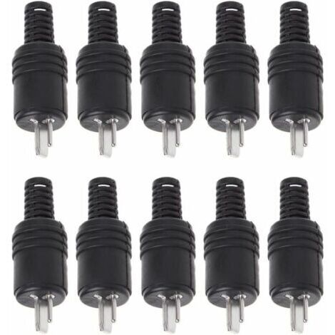 10 pièces 2 Broches DIN Haut-Parleur fiche 2 Broches Prise HiFi câble de Haut-Parleur connecteur à souder