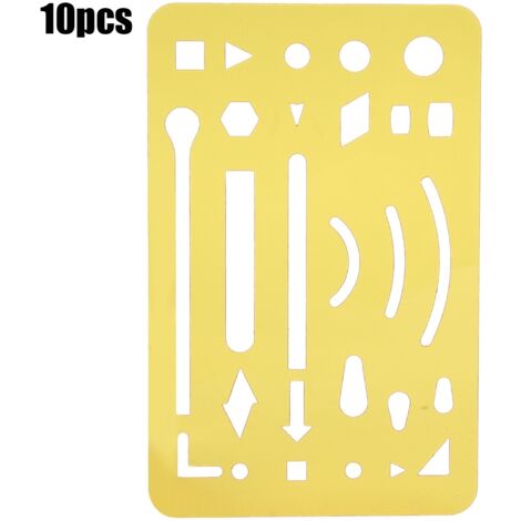 10 Pièces 27 Trous Gabarit de Dessin Technique Multifonction Règle à Effacer Orange