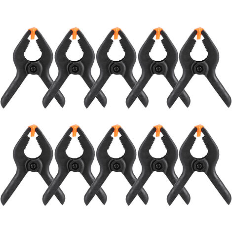 10 pièces 3 pouces A Type noir multifonctionnel pince à ressort en plastique bricolage outil de travail du bois