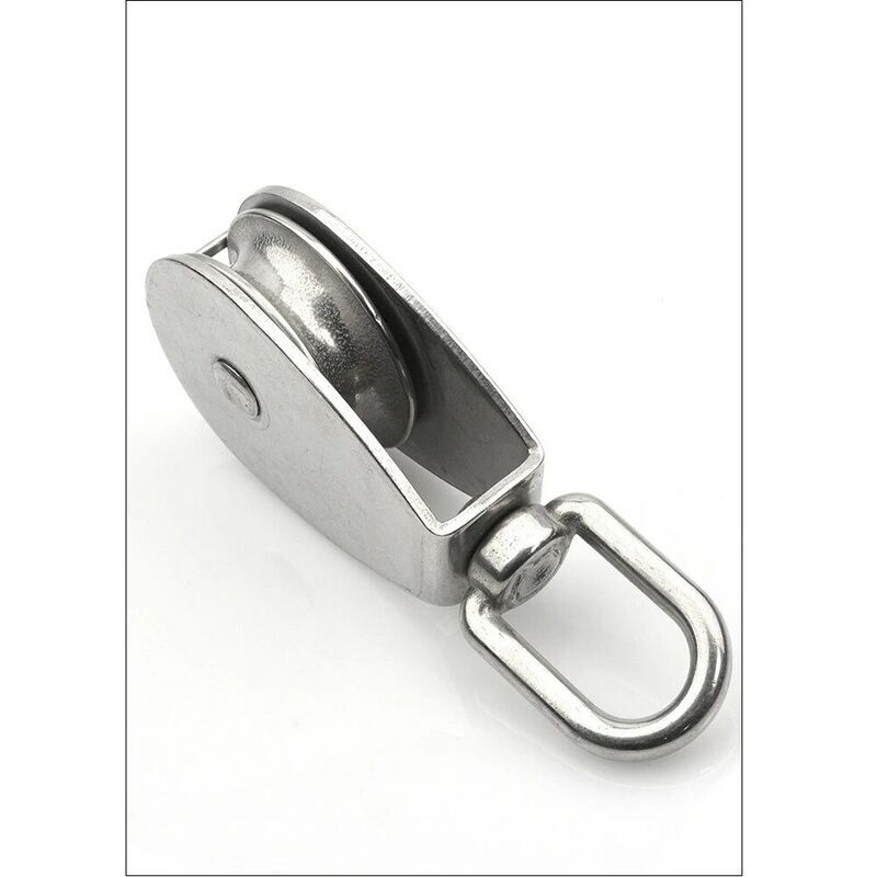 10 pièces 304 acier inoxydable M15 poulie fil poulie crochet pivotant roue unique pivotant corde de levage poulie bloc câble métallique