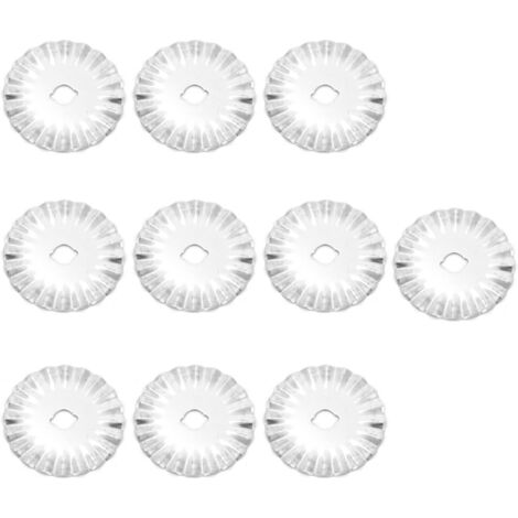 10 pièces 45mm lames de coupe rotatives multi-fonctionnelle petite lame ronde pour couper les outils de couture de dentelle de papier de tissu de cuir