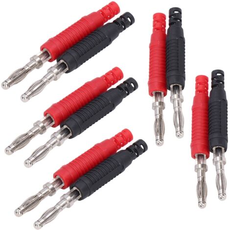10 Pièces 4mm Haut-parleur Fiches Bananes Isolé Lanterne Banane Prise Haut-parleur Connecteurs de Fil pour Bricolage