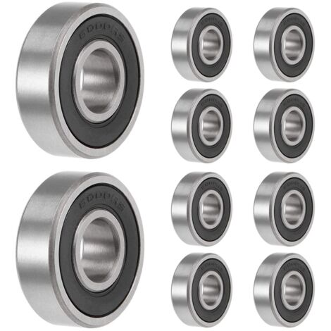 10 pieces 6000-2RS rubber-sealed deep groove ball bearings 10x26x8mm deep groove ball bearings 6000-2RS