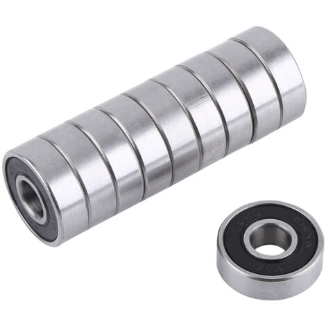 10 Pièces 608-2RS  Roulements à Billes roller Longboard Convient pour ABEC Utilisé pour les patins les planches à roulettes les scooters（8 mm x 22 mm x 7 mm）
