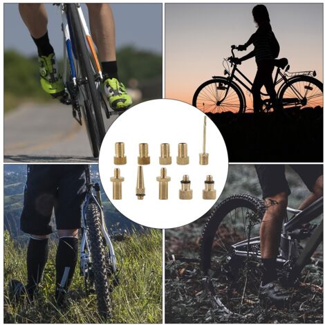 10 Pièces Adaptateur de Valve Vélo FR vers US, Outil de Conversion pour Pompe