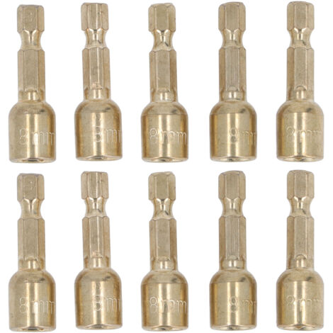 10 Pièces Adaptateur Magnétique Hex 1/4 Pouce, Porte-Embout de Perceuse avec Douille d'Extension de 8mm
