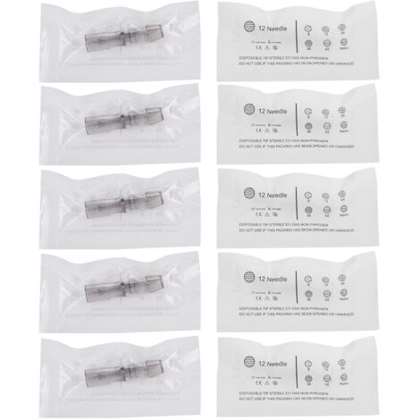 10 pièces aiguilles microblading 12 broches pour machine de réjuvénation électrique de la peau