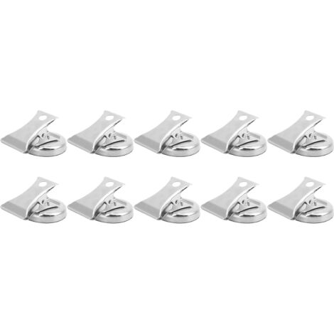 10 Pièces Aimants Puissants Pinces Magnétiques L40 Acier Inoxydable 32mm avec Flanelle Anti-Rayures