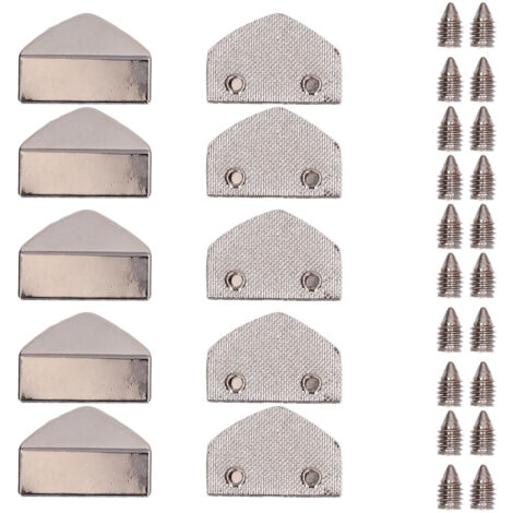 10 pièces Arrêt Fermeture Éclair Brillant Pratique Décoratif Accessoire Sac pour Valises Blanc