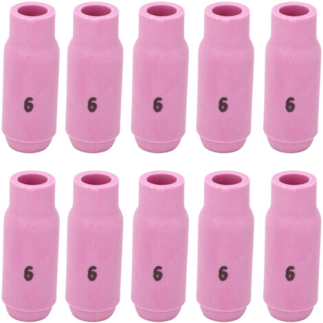 10 Pièces Bec Céramique 10N48 6 pour Soudage TIG, Accessoires Torche WP17 WP18 WP26